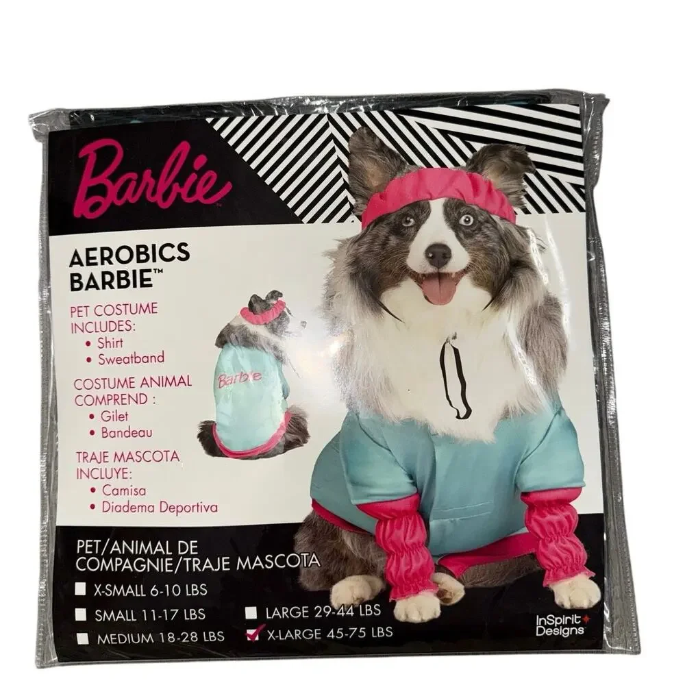 NEW InSpirit Designs Aerobics Workout Barbie Dog Halloween Dress Up Costume XL